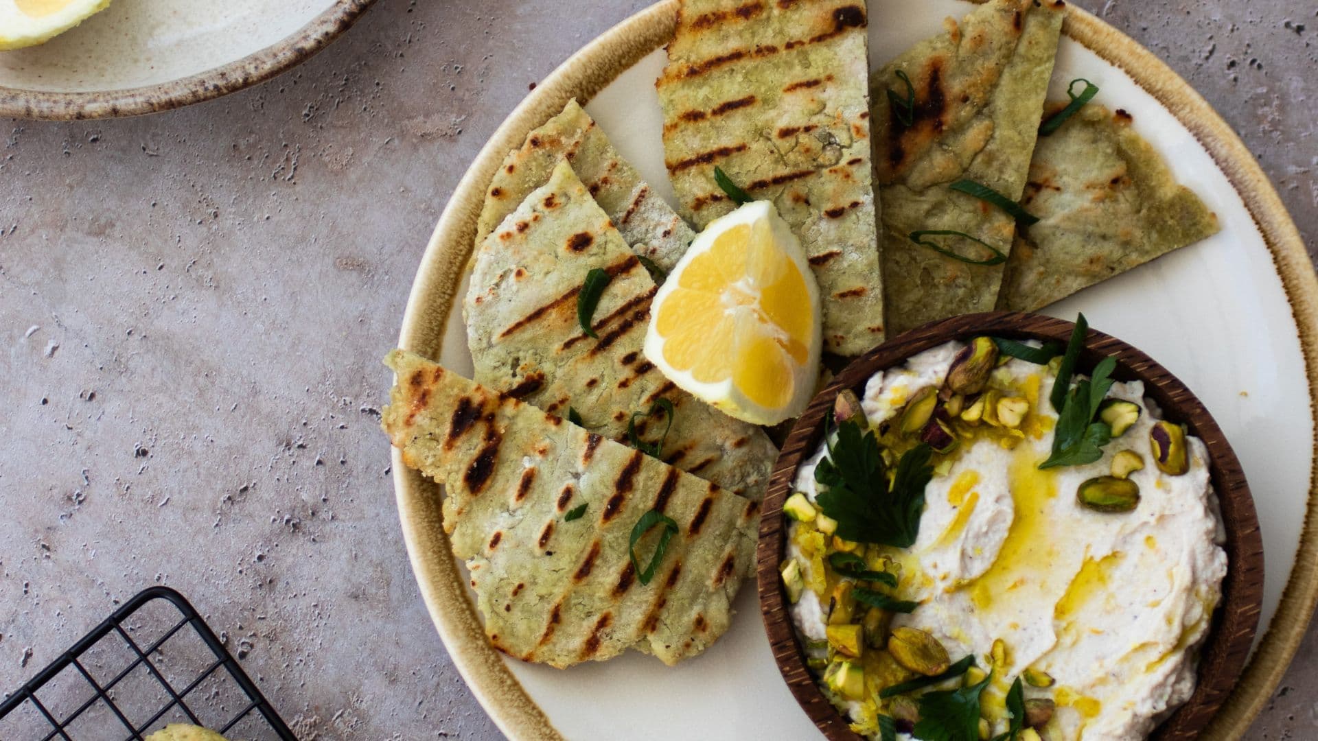 Whipped Ricotta Dip with Gluten Free Collagen Flatbreads