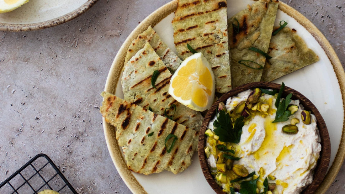 Whipped Ricotta Dip with Gluten Free Collagen Flatbreads