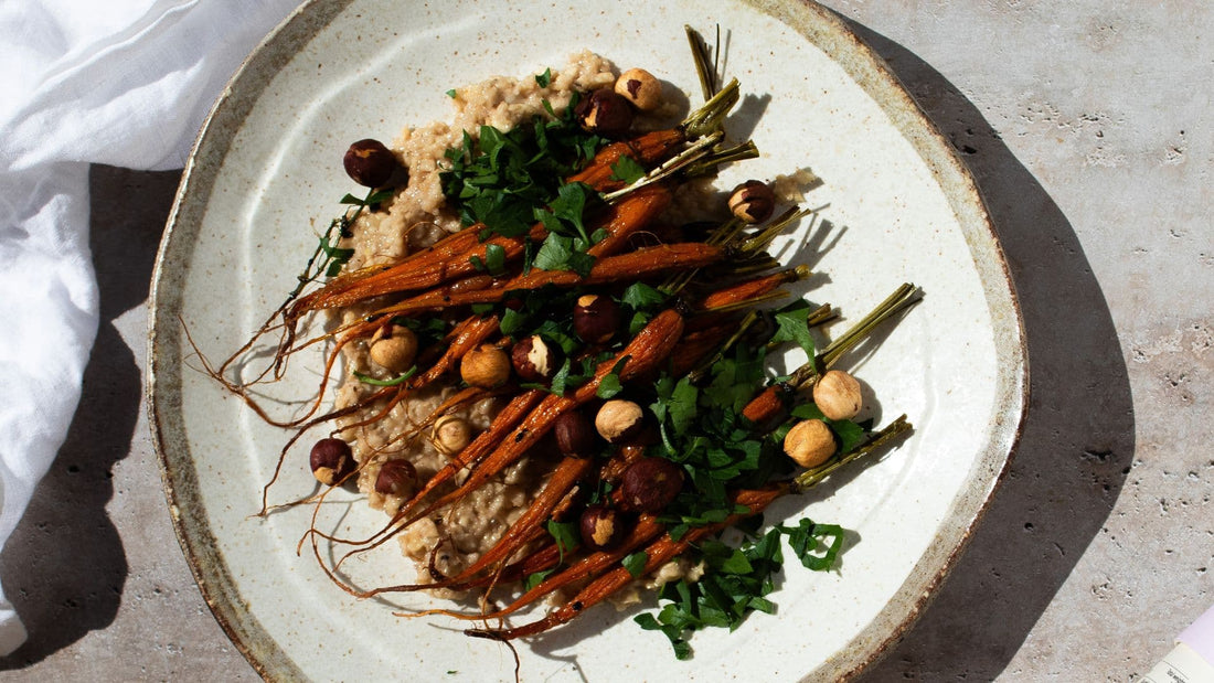 Maple Roasted Carrots with Collagen Cashew Cream