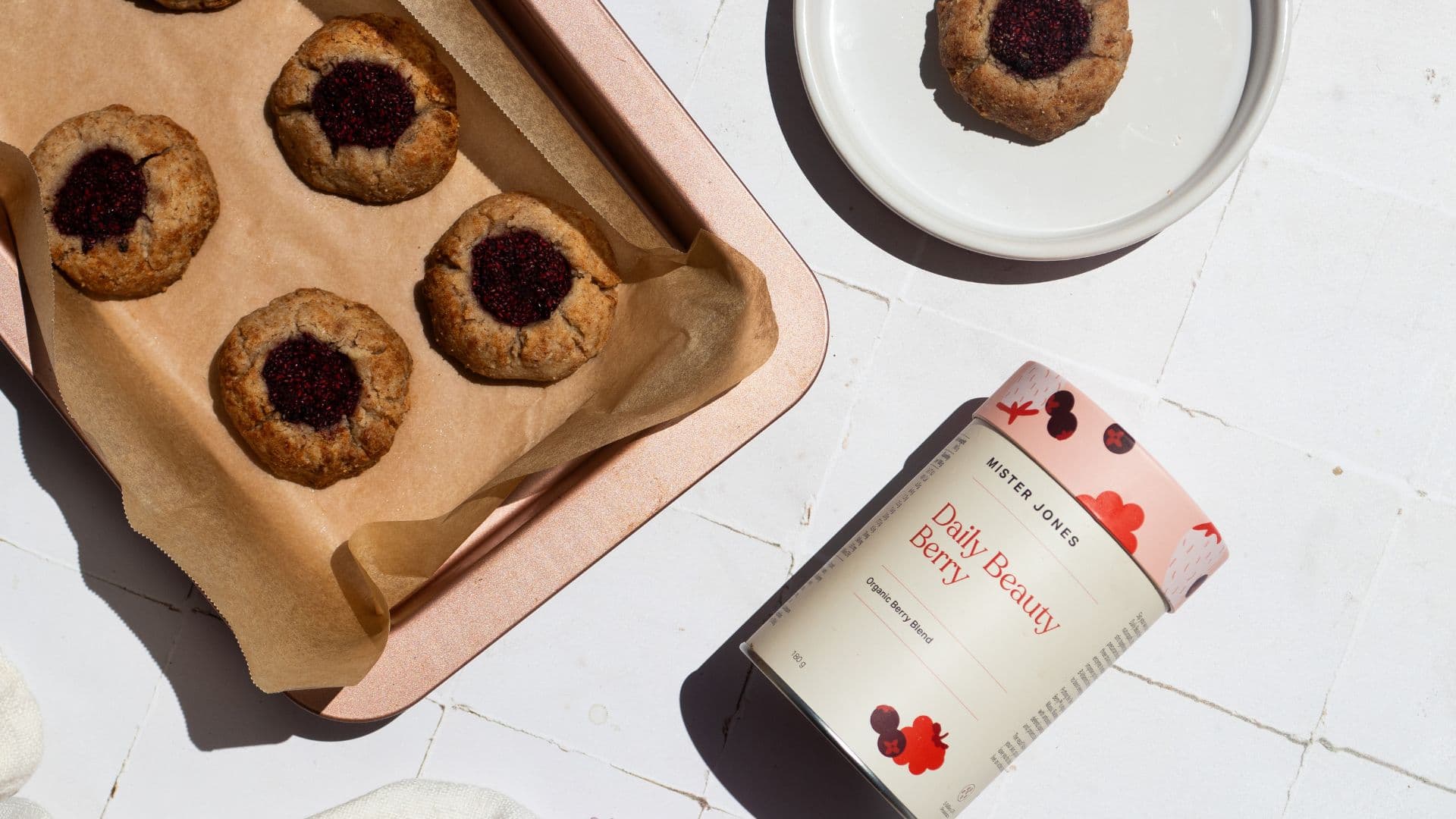 Collagen Beauty Berry Jam Drop Cookies